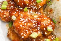 Sticky Apricot Chili Glazed Chicken