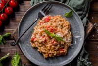 Creamy Tomato and Basil Risotto Italian Recipe