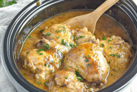 Gluten-Free Slow Cooker Honey Mustard Chicken Thighs