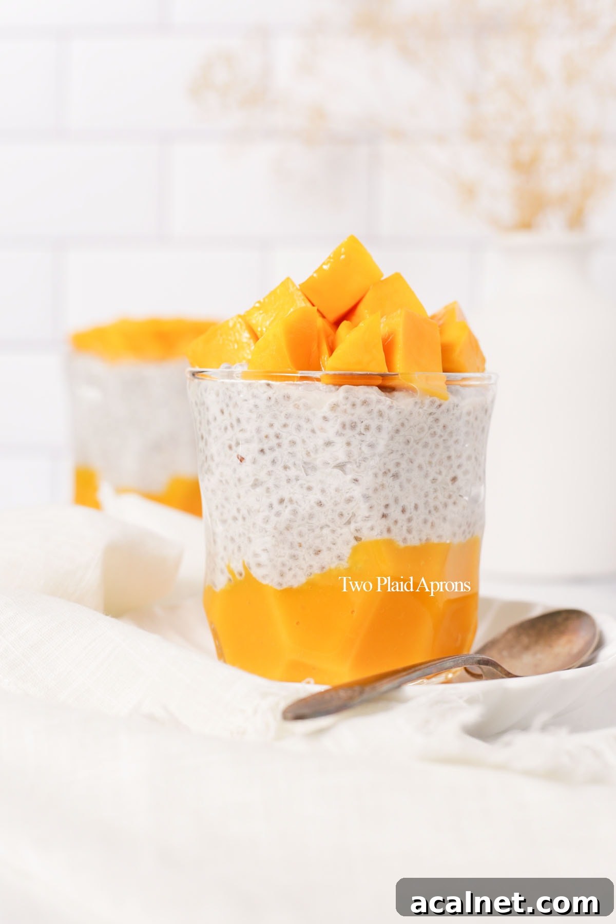 Mango chia seed pudding.