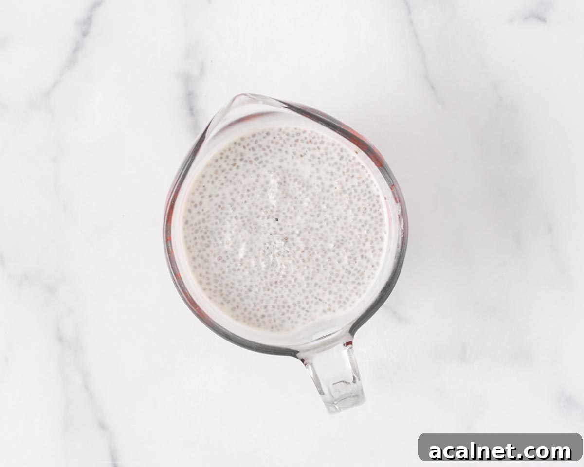 Chia seed pudding thickened.