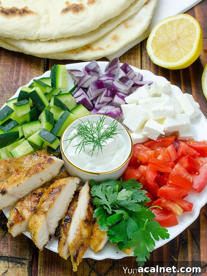 Greek Chicken Gyros