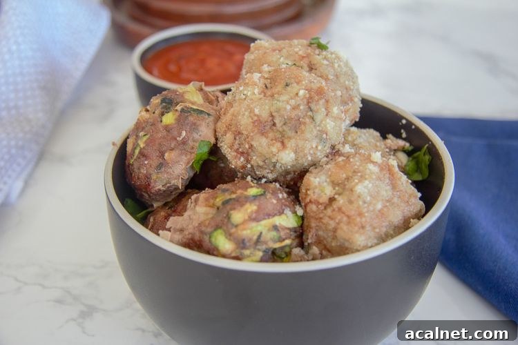 meatballs made with ground chicken and grated zucchini