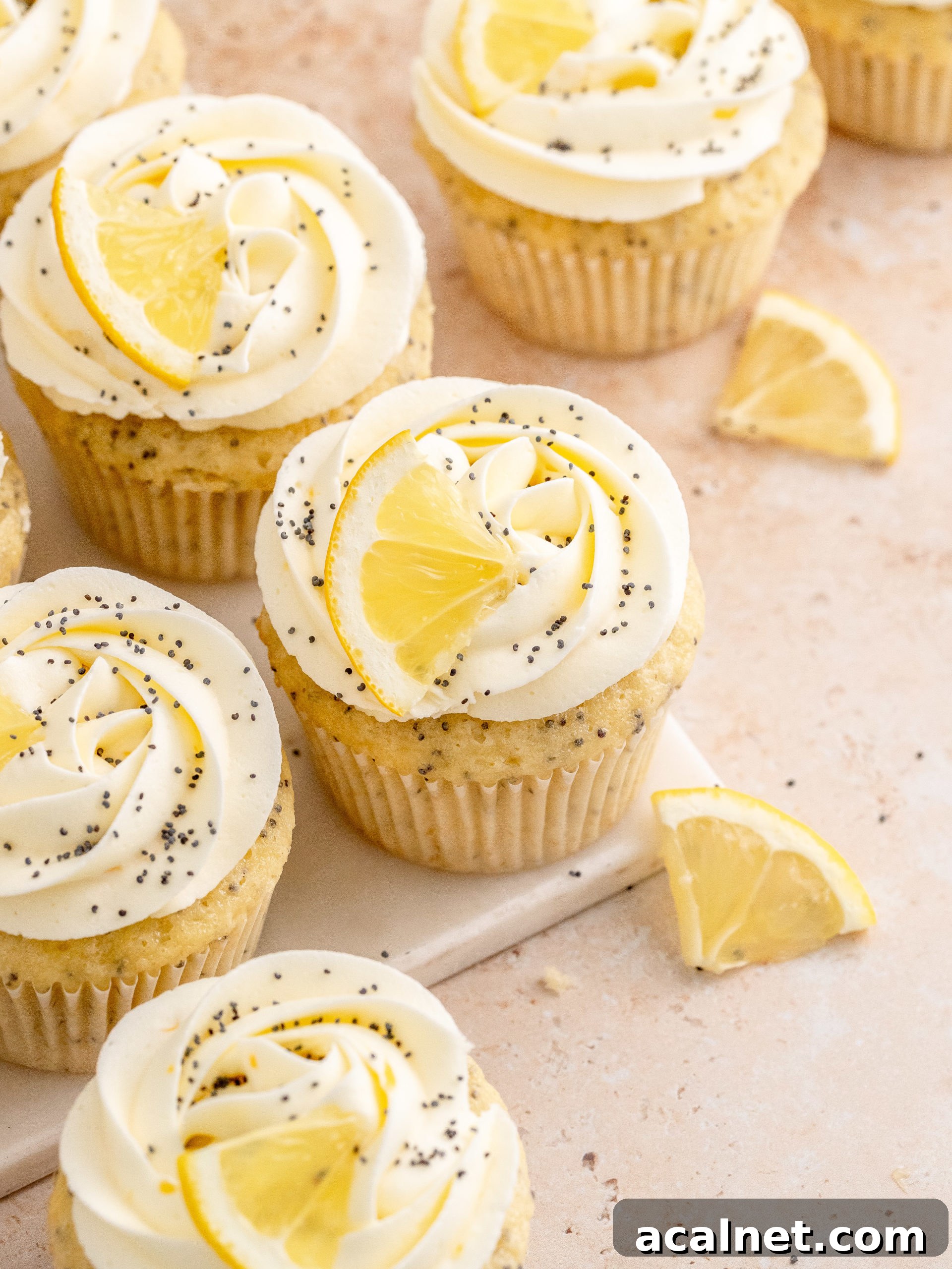 Zesty Lemon Poppy Seed Cupcakes with Citrus Glaze 2 Lemon Poppy Seed Cupcakes