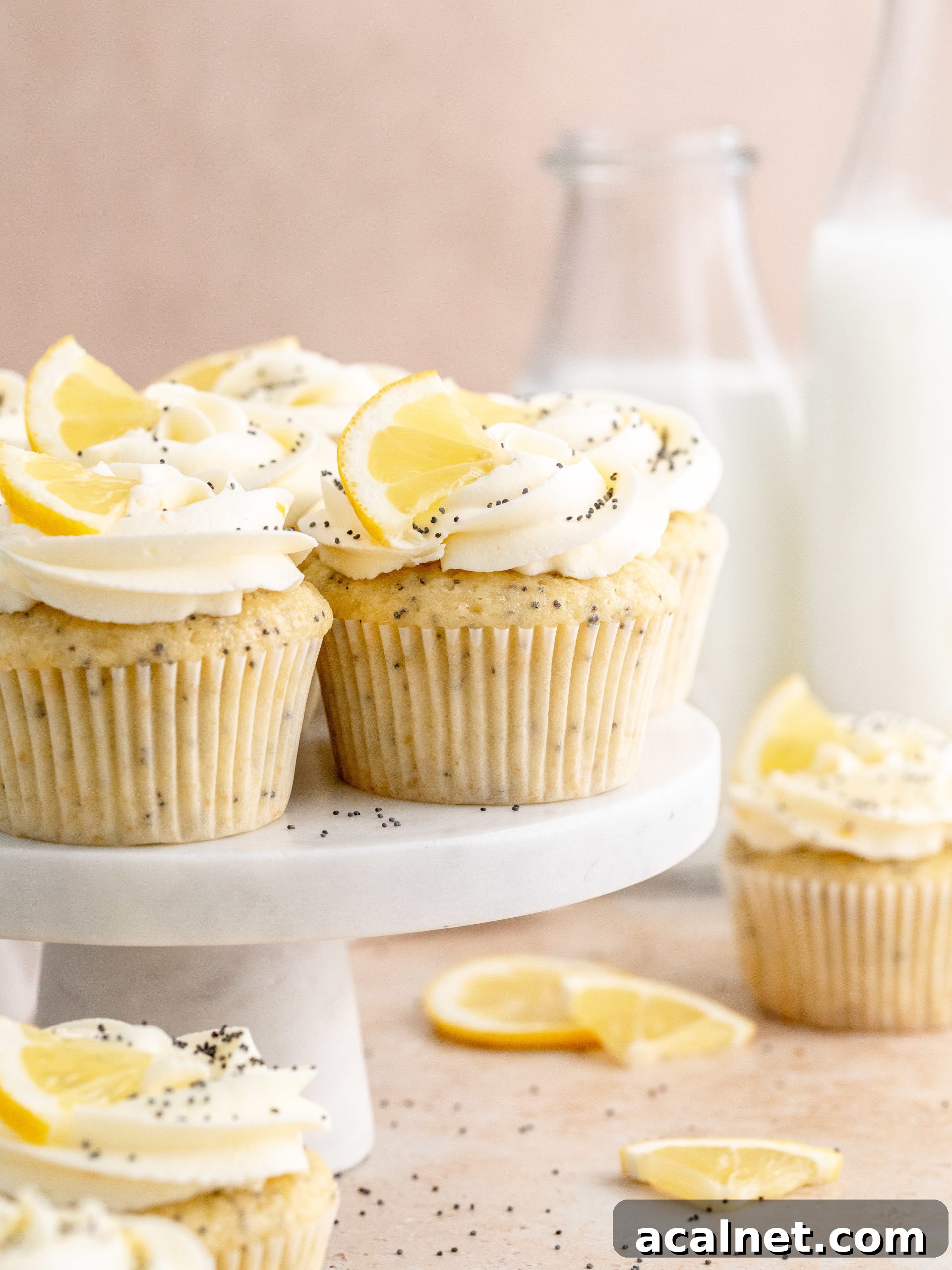 Zesty Lemon Poppy Seed Cupcakes with Citrus Glaze 5 Lemon Poppy Seed Cupcakes