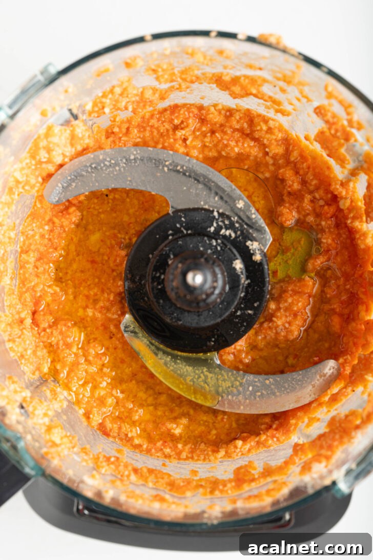 romesco sauce in a food processor