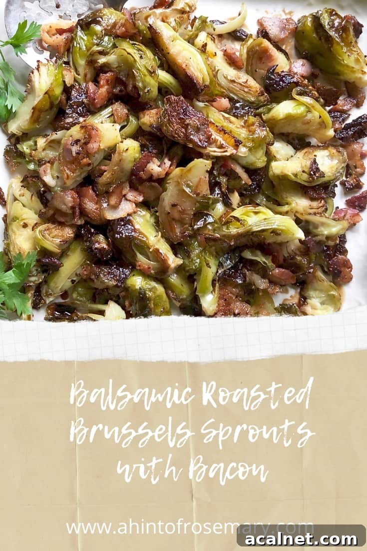 Balsamic Roasted Brussels Sprouts with Bacon