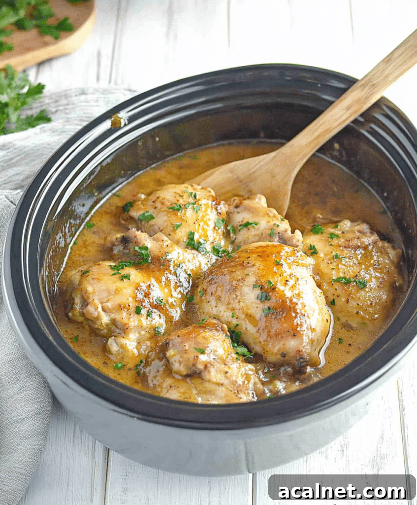 Gluten-Free Slow Cooker Honey Mustard Chicken Thighs 2 Slow Cooker Honey Mustard Chicken Thighs