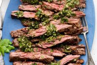 Grilled Flank Steak with Zesty Chimichurri Sauce