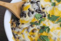 Cheesy Baked Black Beans and Rice Casserole