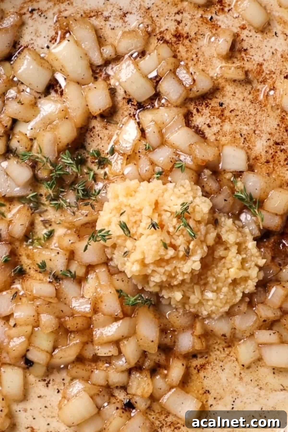garlic onions and thyme