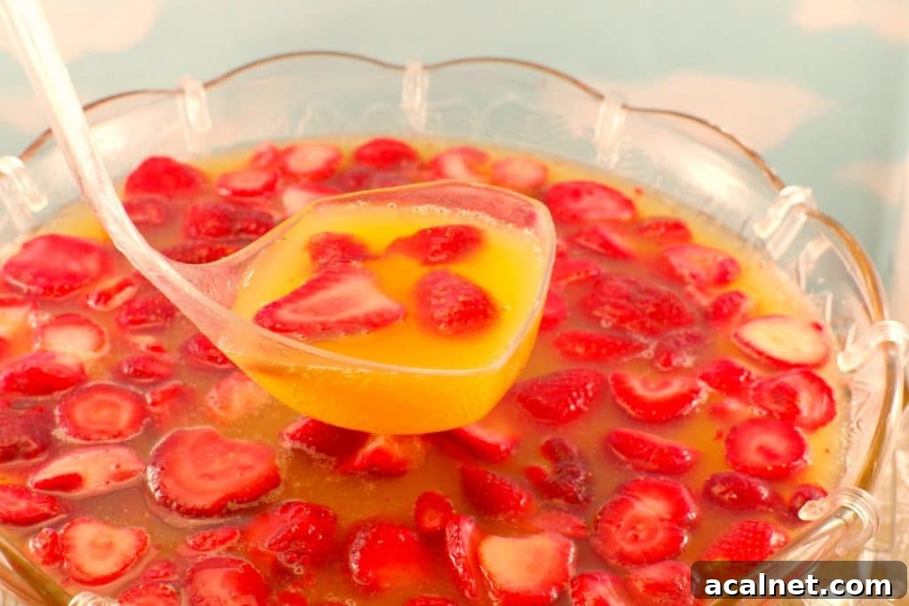 Sparkling Strawberry Party Punch | non alcoholic