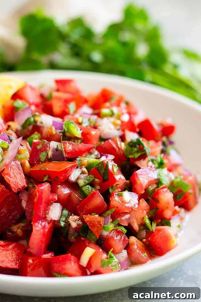 How to make Homemade Pico de Gallo- a fresh and chunky salsa made with just a handful of ingredients.