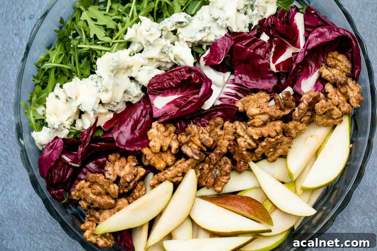 19 Fall Harvest Salads to Brighten Your Table 3 Pear Gorgonzola Salad with Glazed Walnuts
