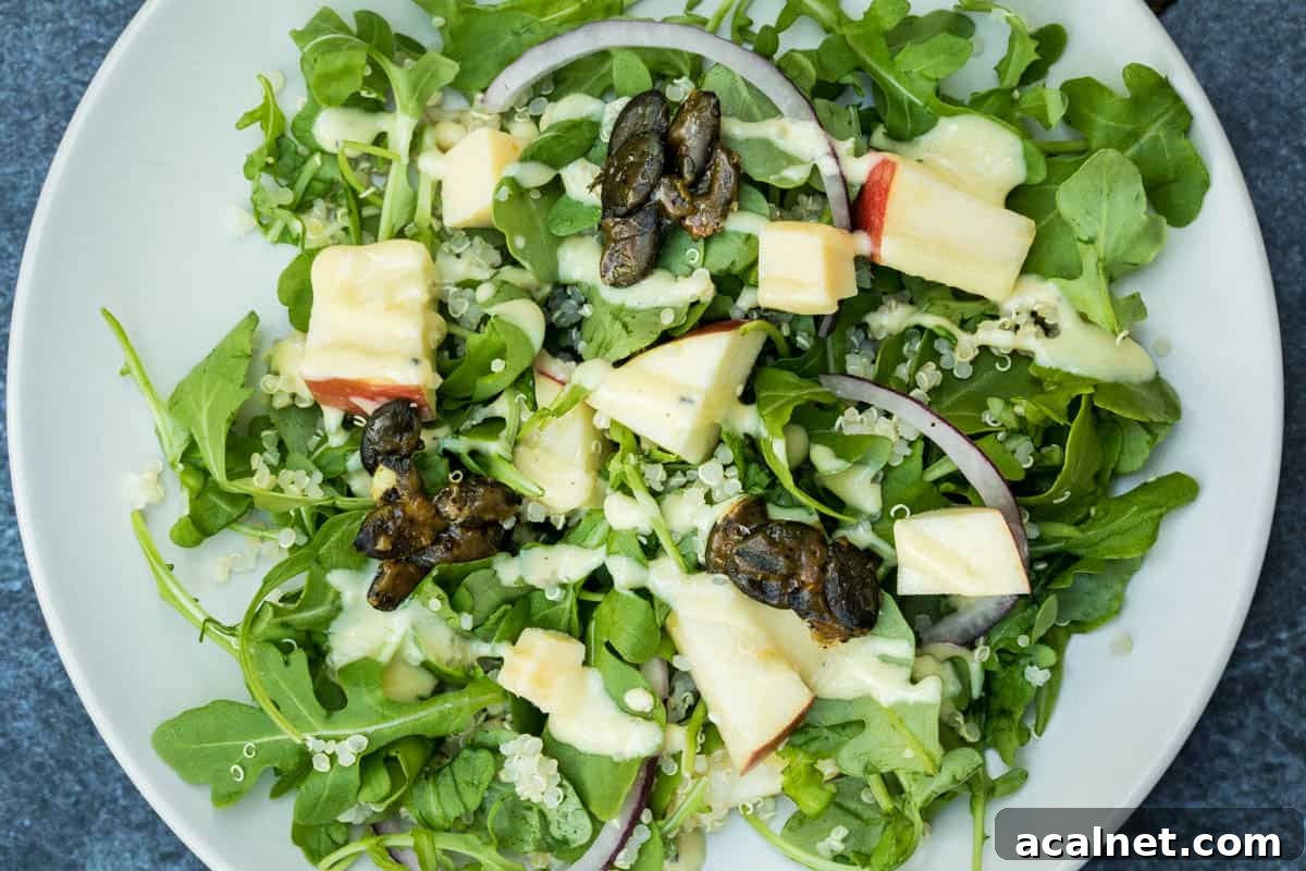 19 Fall Harvest Salads to Brighten Your Table 4 Arugula Salad with Apples and Quinoa