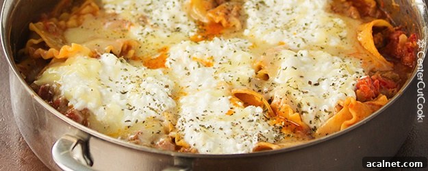 Spicy skillet lasagna
