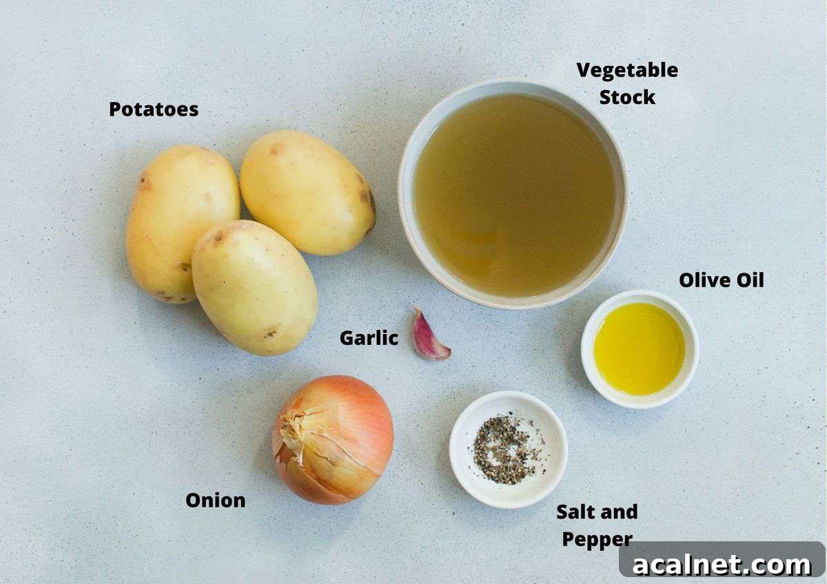 ingredients in this recipe on a white background.