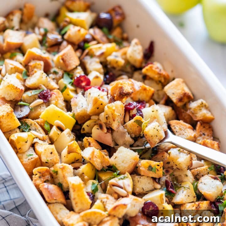 Beautiful cranberry stuffing for Holidays.