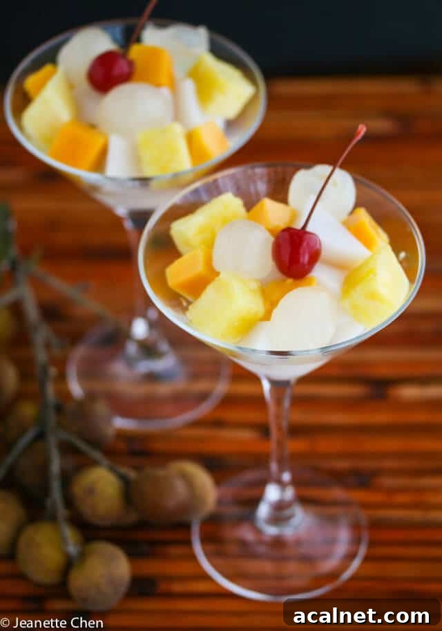 Almond Float with Fresh Fruit © Jeanette's Healthy Living