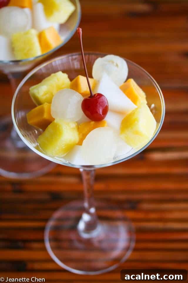Almond Float with Fresh Fruit © Jeanette's Healthy Living
