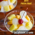 Chinese Almond Float with Fresh Fruit © Jeanette's Healthy Living