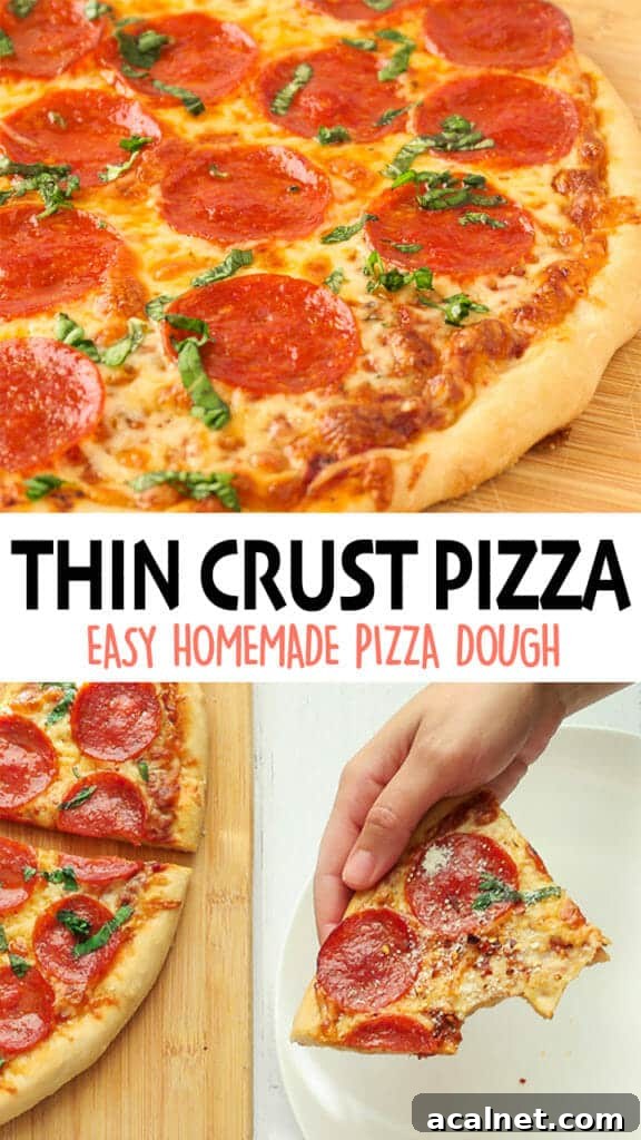 Thin Crust Pizza Dough {Easy Homemade Pizza Crust}