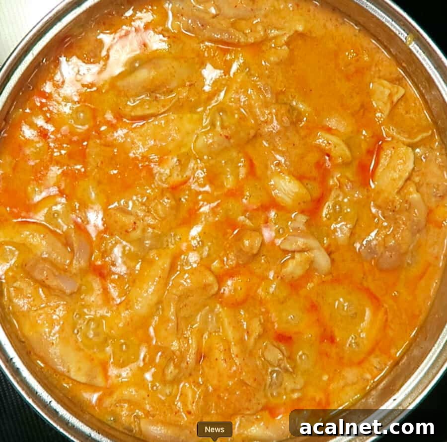 Simmering curry