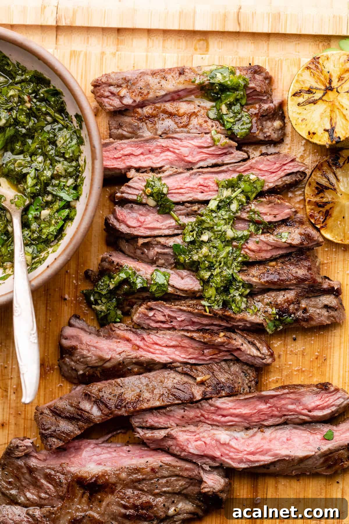 grilled flank steak with chimichurri