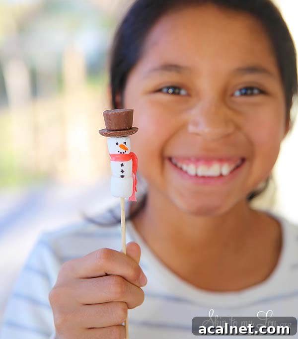 snowman stirrers for fun hot chocolate