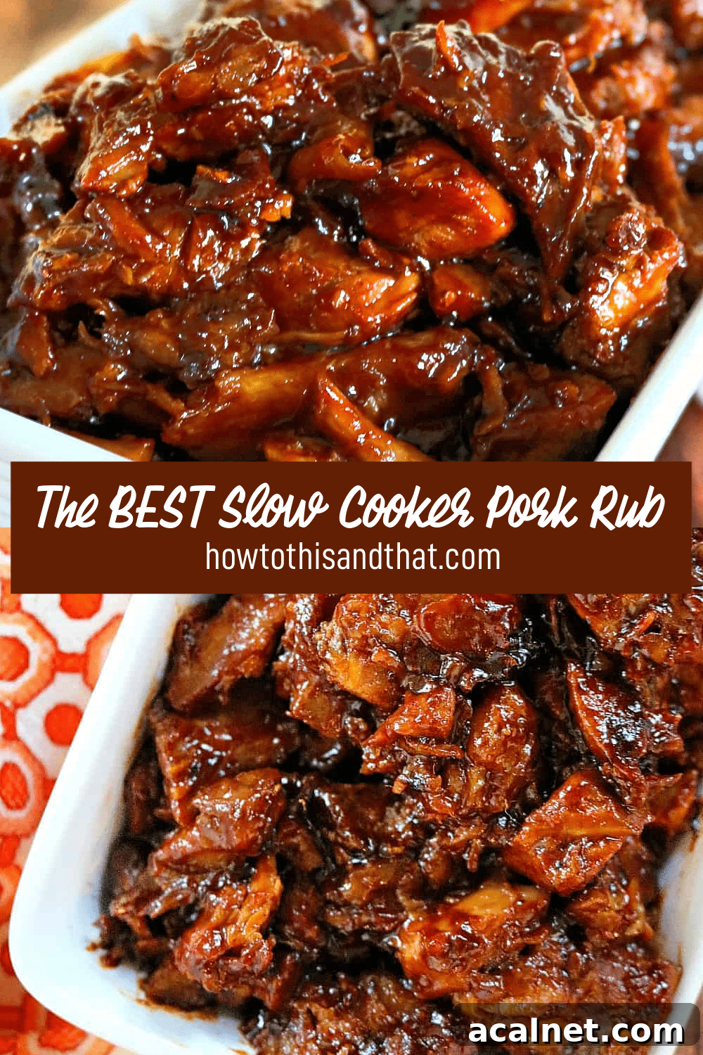 pork chunks covered in sauce.