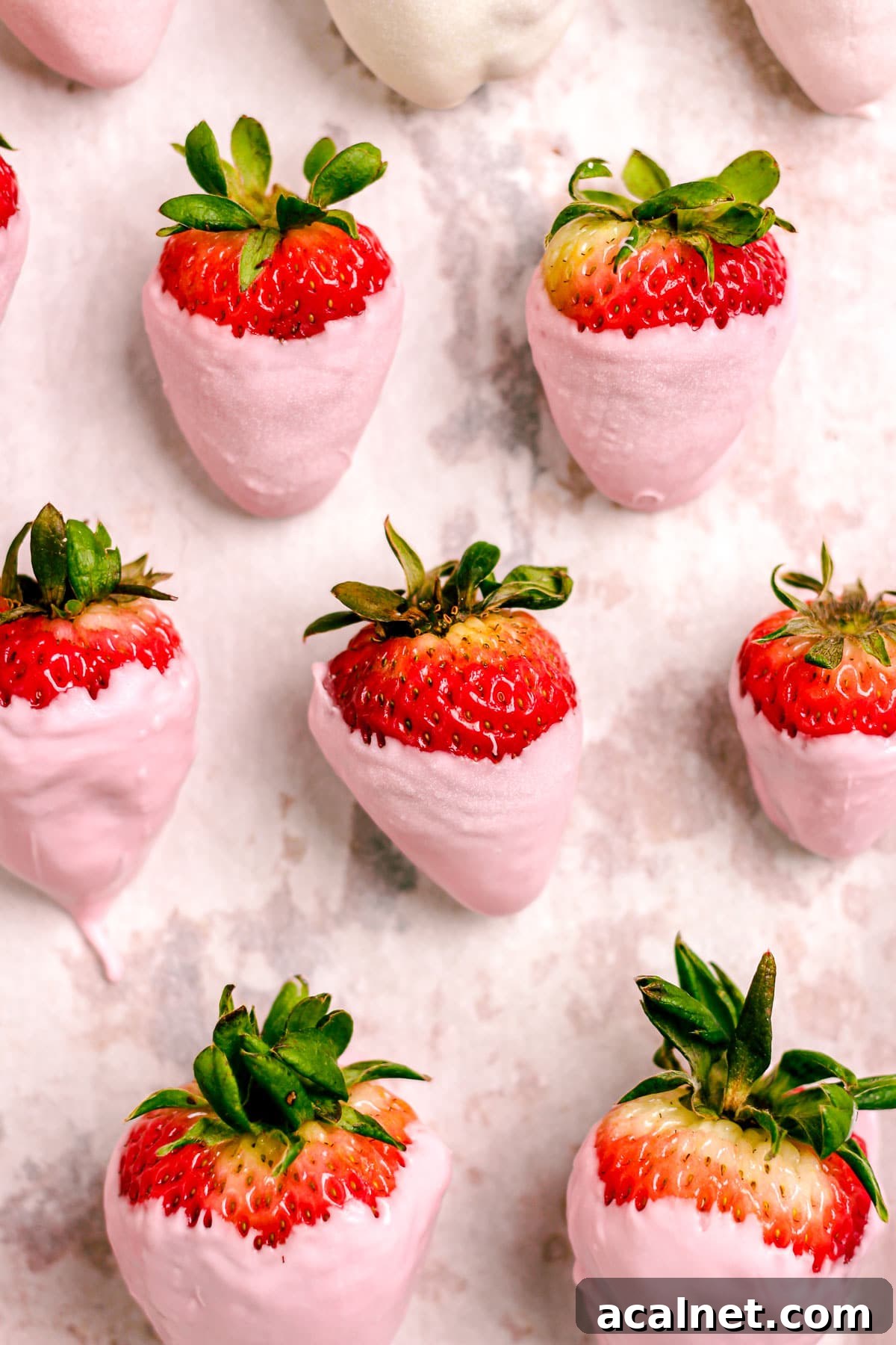 Strawberries cooling on sheet