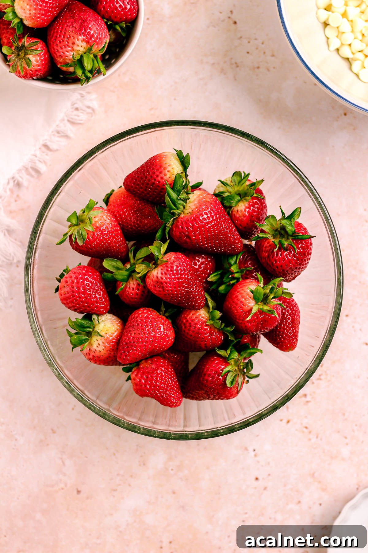 Tray of pink chocolate covered strawberries