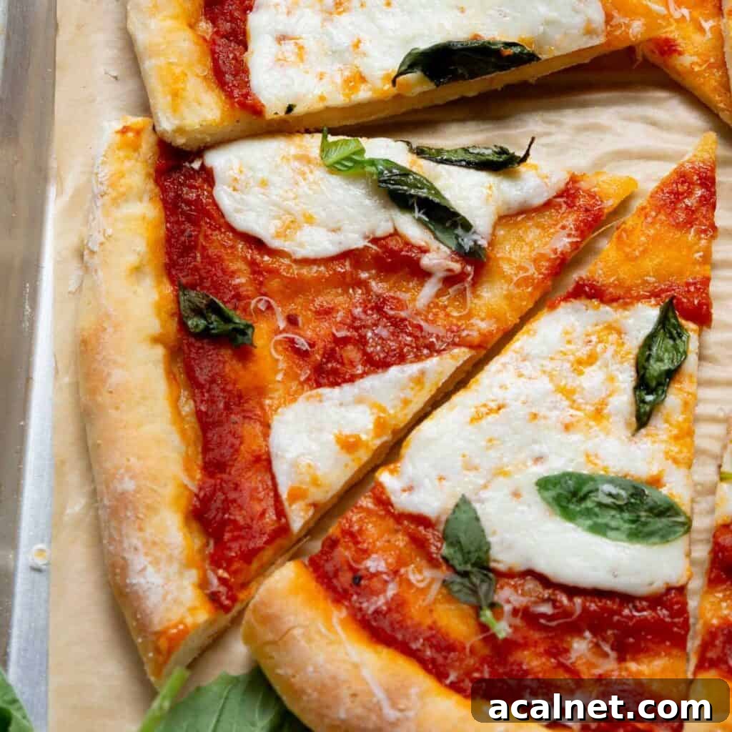 Homemade Greek Yogurt Pizza Dough: Soft, Quick Recipe 4 Homemade margherita pizza made with soft, doughy, and high-protein Greek Yogurt Pizza Dough.