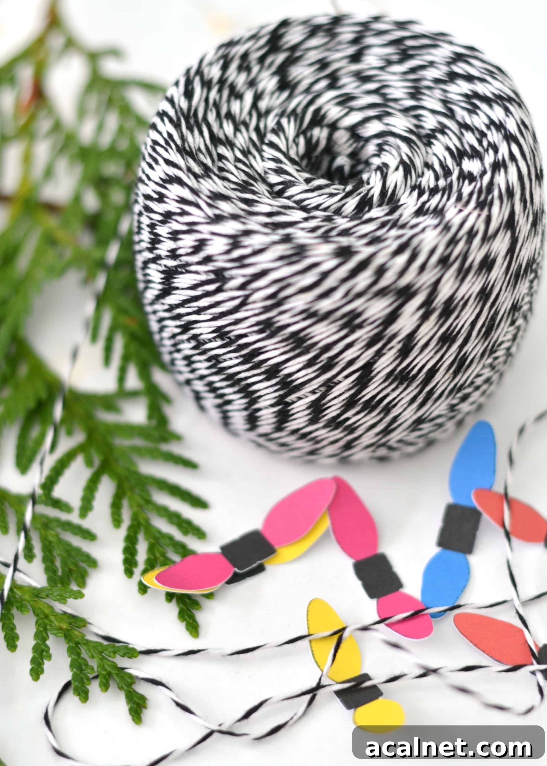 Supplies for DIY light bulb gift wrap