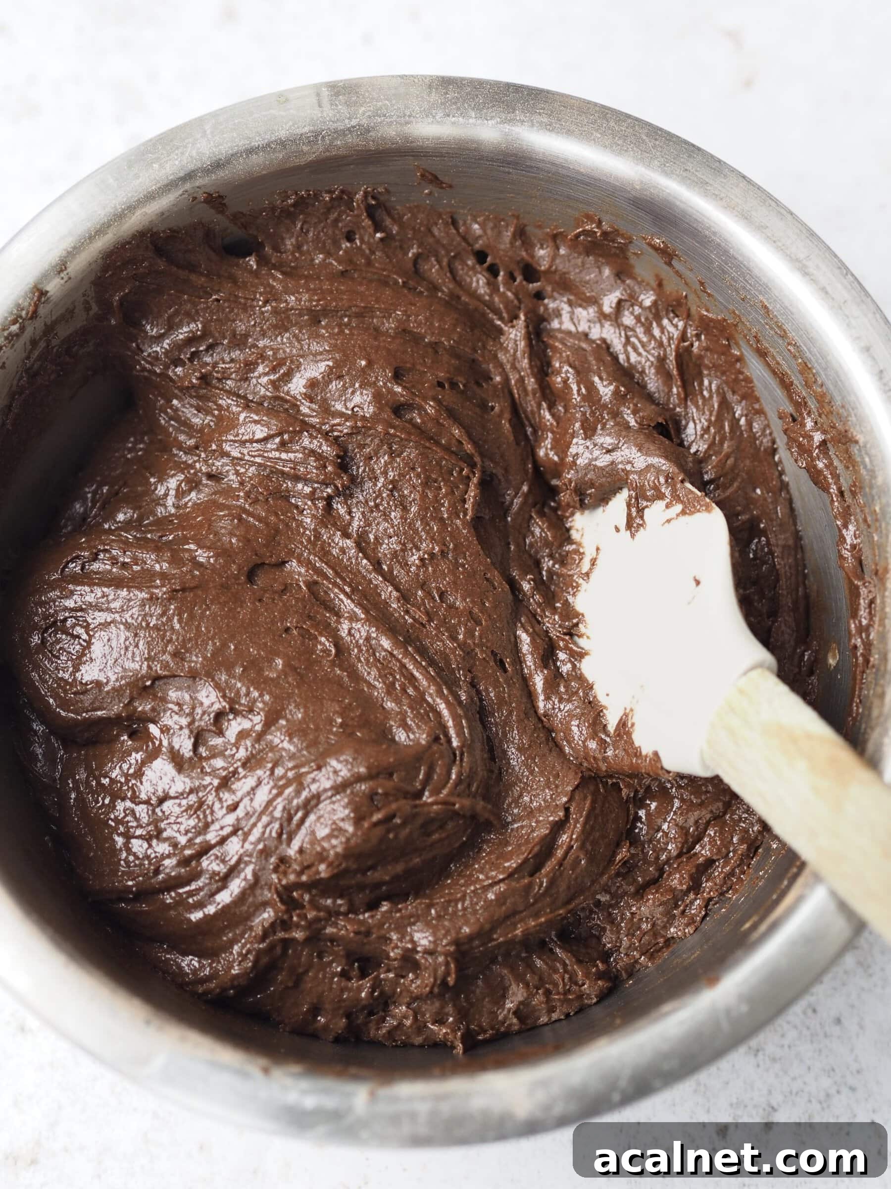 Self Saucing Chocolate Pudding in a white baking dish
