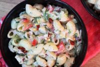 Creamy Macaroni Salad with Greek Yogurt Dressing