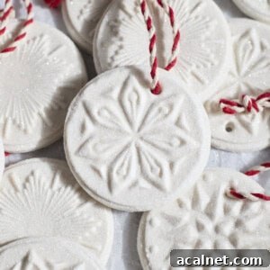 Finished Sourdough Discard Salt Dough Ornaments on a baking sheet.