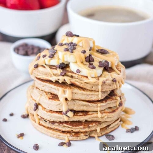Peanut Butter Oatmeal Pancakes featured image