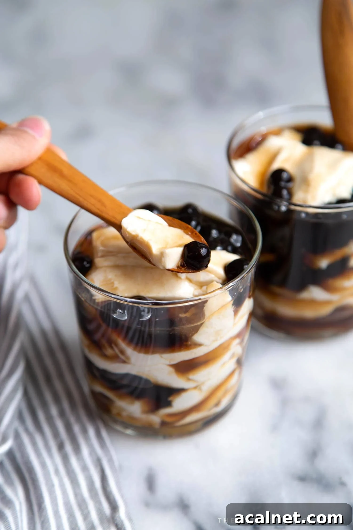 Taho: Classic Filipino Sweet Tofu Dessert 12 Taho: Filipino Sweet Tofu dessert consisting of silken tofu, arnibal, and tapioca balls