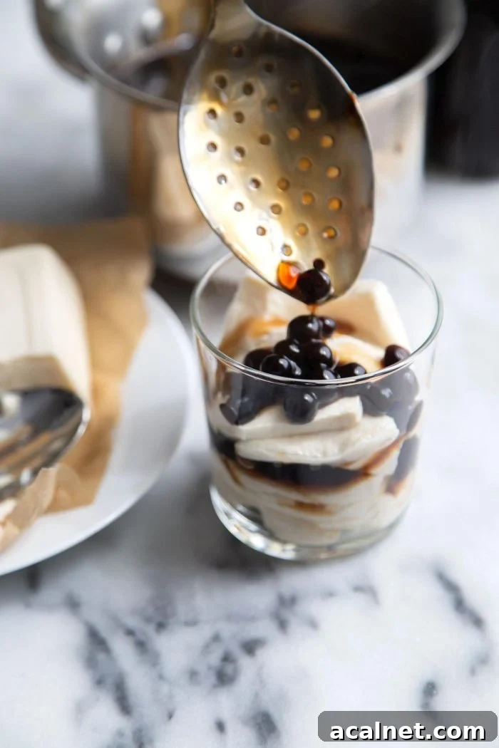 Taho: Classic Filipino Sweet Tofu Dessert 8 Sweet tapioca balls for taho recipe