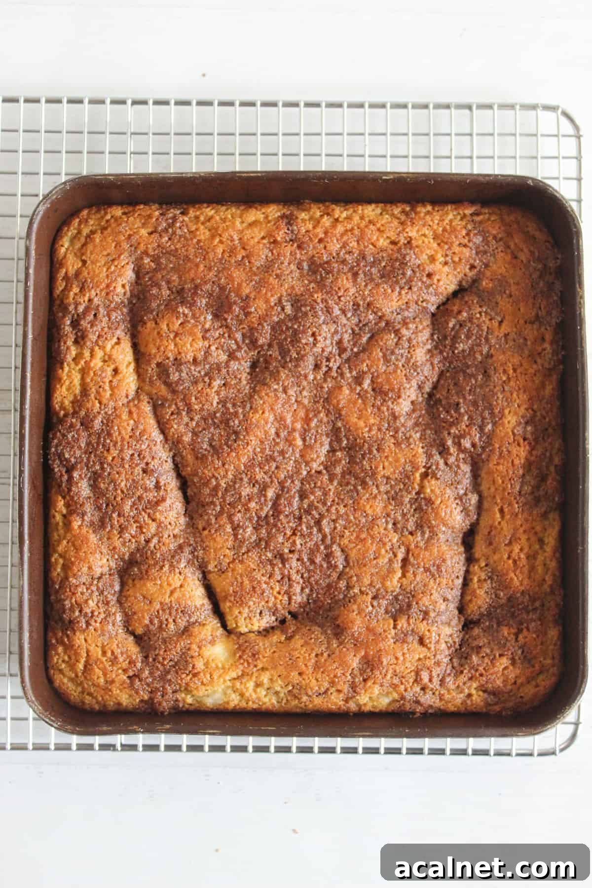 baked pan of coffee cake