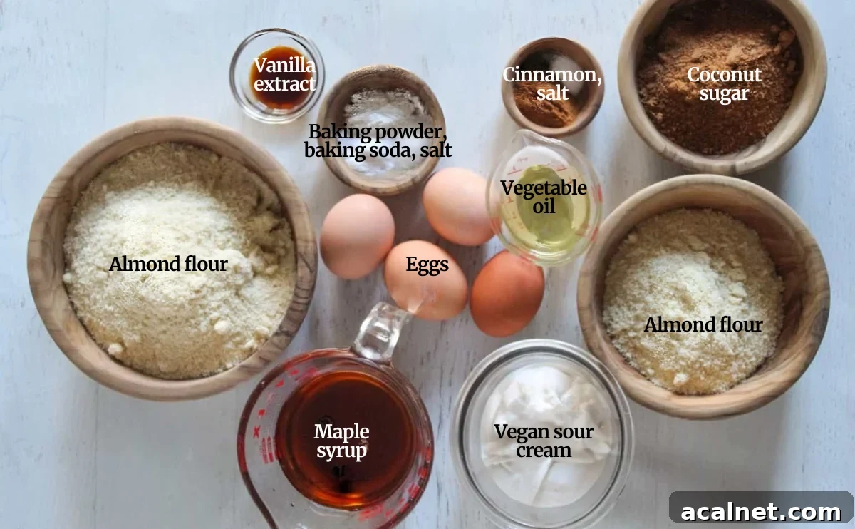 almond flour coffee cake ingredients