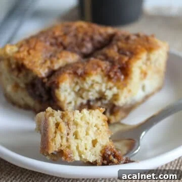 bite of a coffee cake on a fork