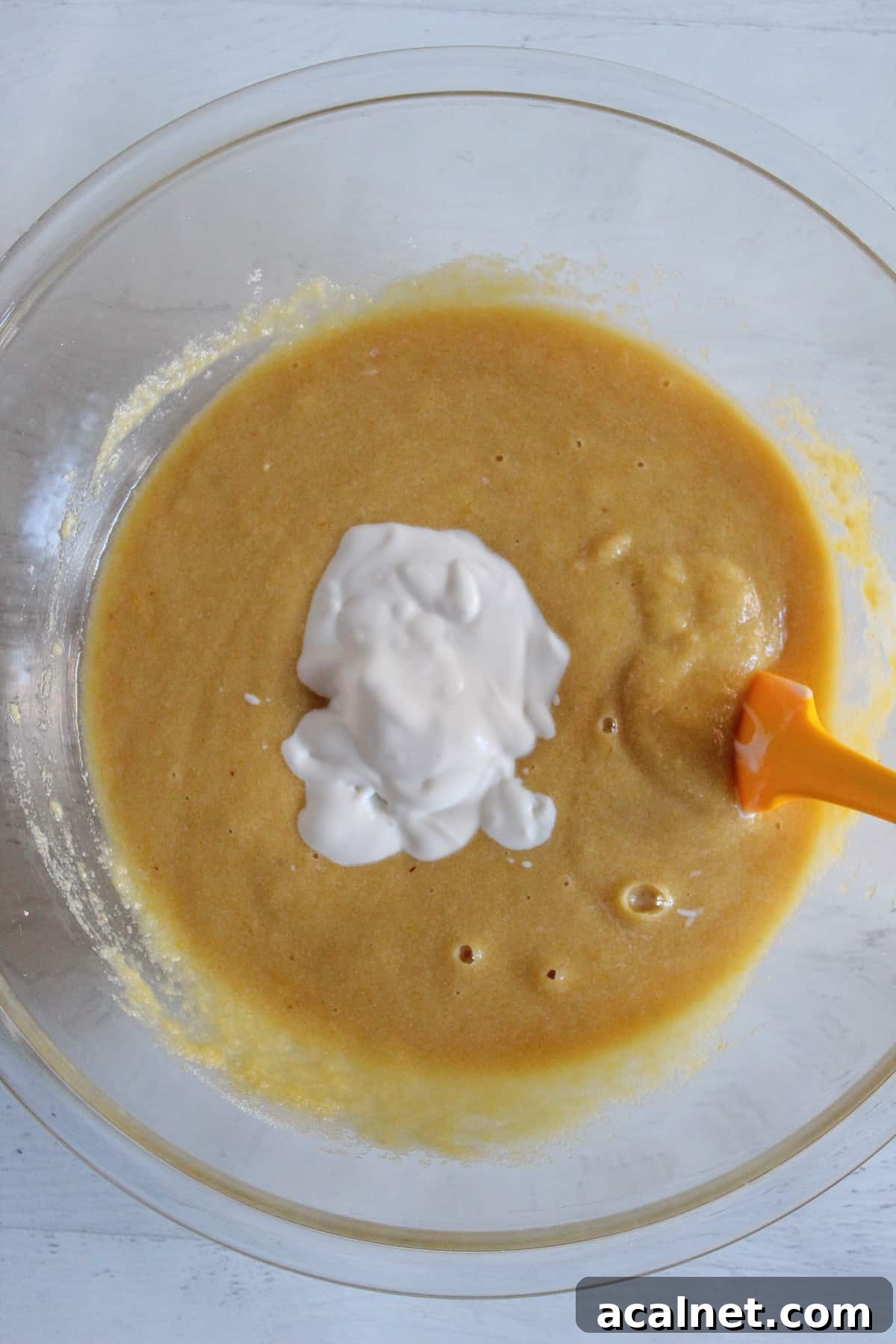 coffee cake batter in a bowl