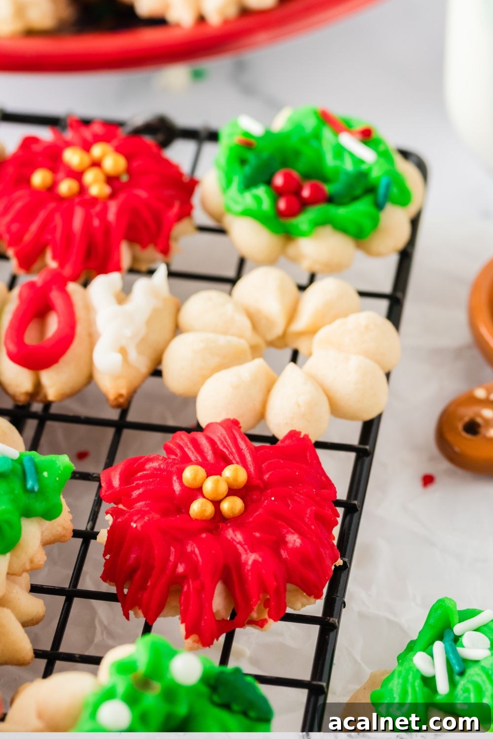 Classic Christmas Spritz Cookie Recipe 14 christmas spritz cookies on tray