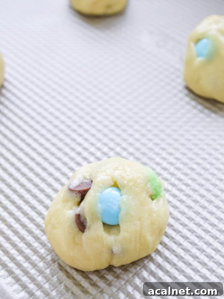 spring cookies on baking mat