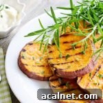 grilled sweet potato slices