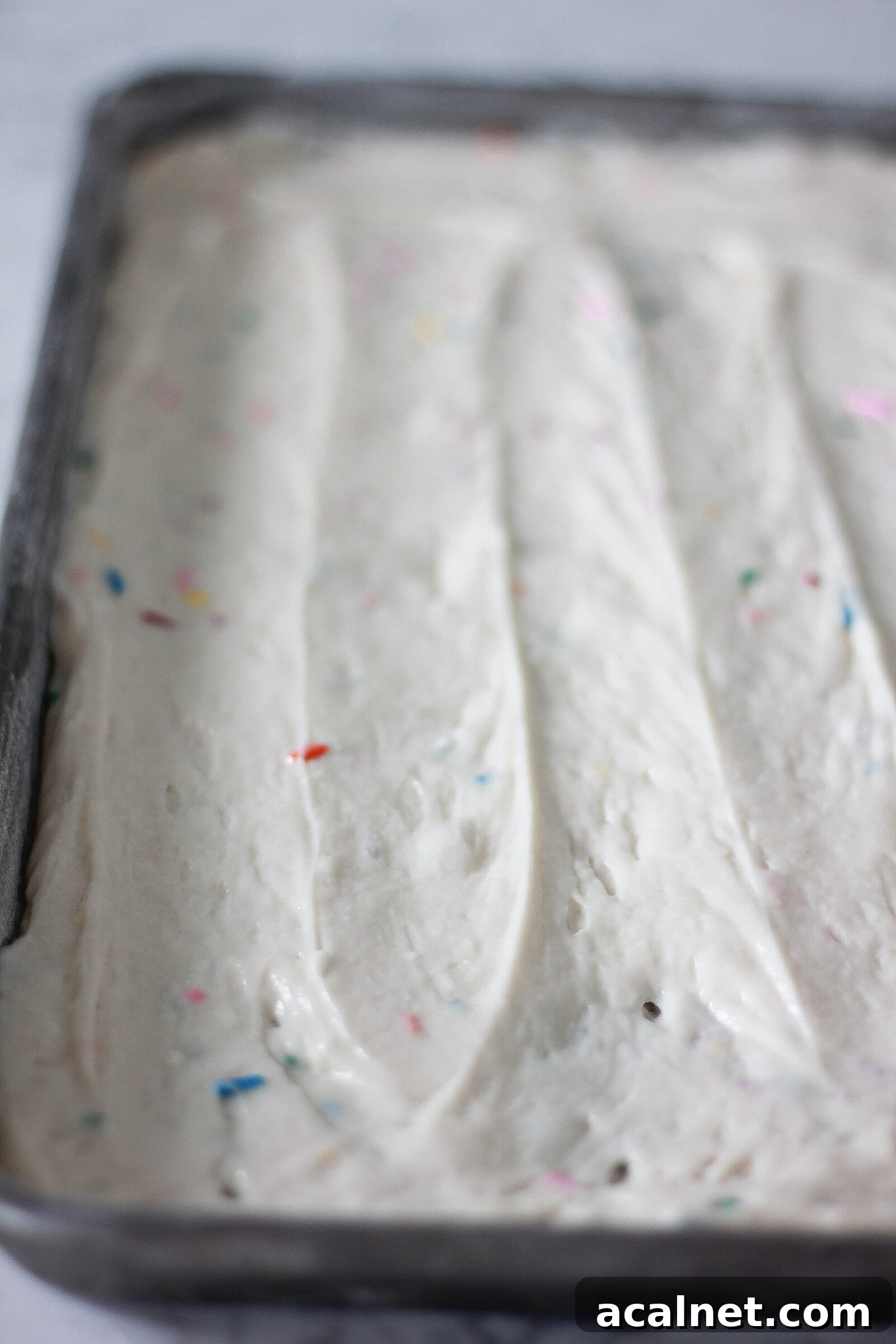 Cake flipped onto towel