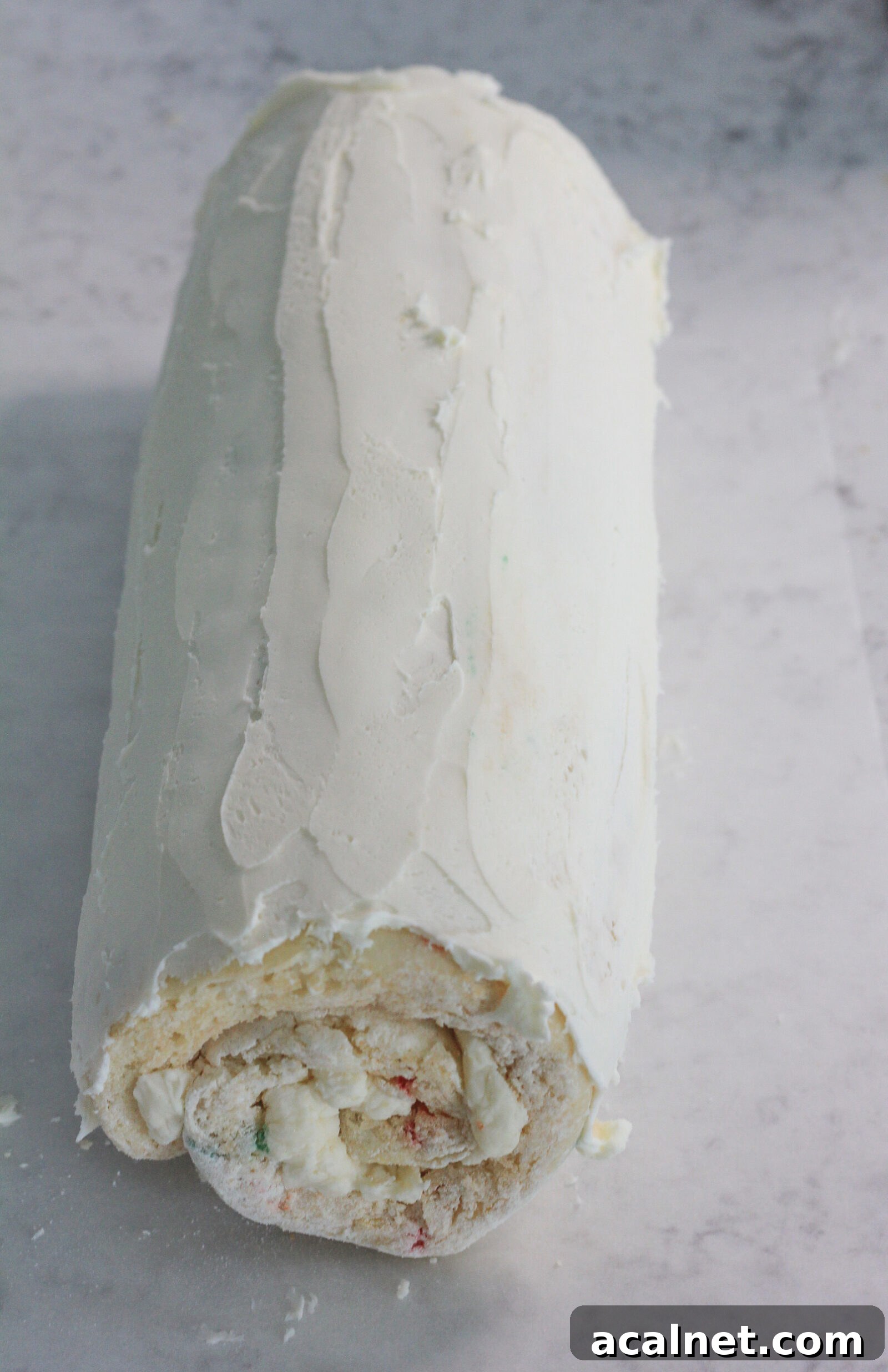 Funfetti cake roll sliced