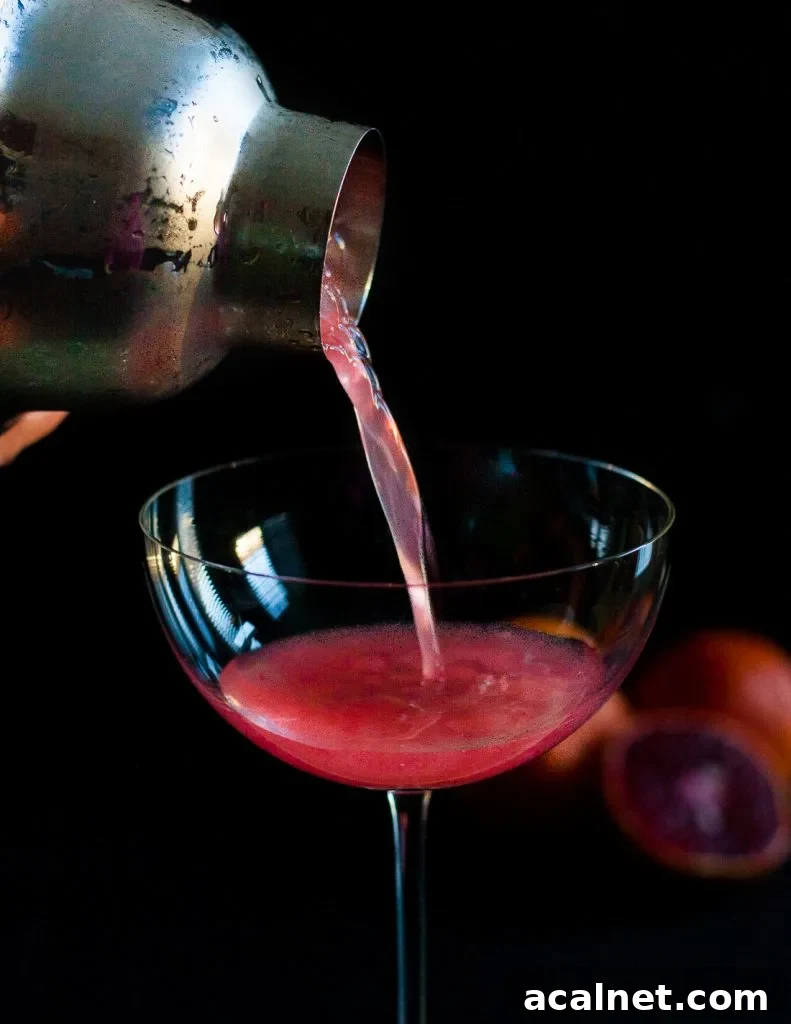 Blood orange Vesper martini